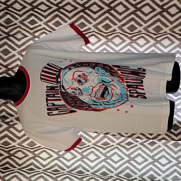 Horror Threads House Of 1000 Corpses "3D Captain Spaulding" Ringer T-Shirt - Picture 2 of 7